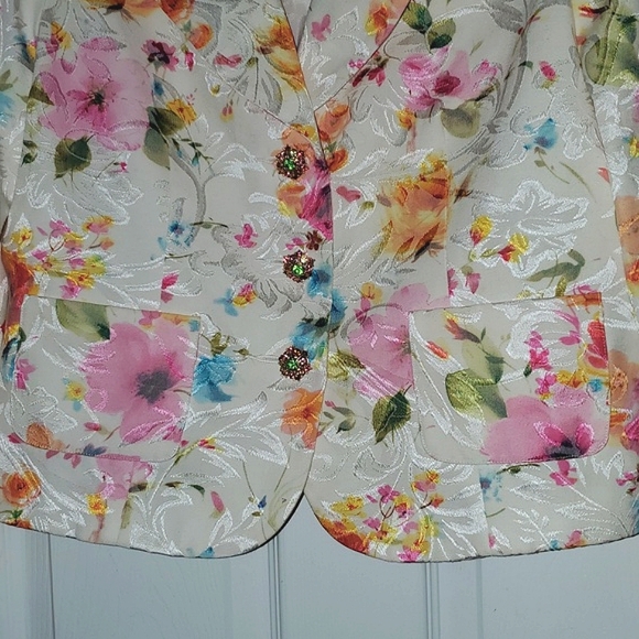 Giancarlo Ferrari Vintage Floral Blazer Size 12 - Picture 7 of 10